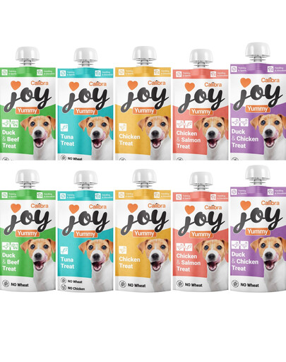 CALIBRA Joy Dog Yummy Zestaw Past Mięsnych dla Psa Mix Smaków 10 x 100g