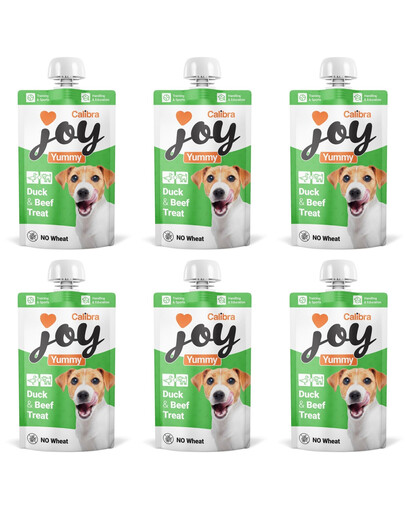 CALIBRA Joy Dog Yummy Duck and Beef Treat 6x100 g kaczka i wołowina, pasta mięsna dla psów