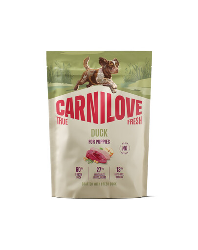CARNILOVE True Fresh Dog Duck Puppies 1,5 kg sucha karma ze świeżą kaczką dla szczeniąt