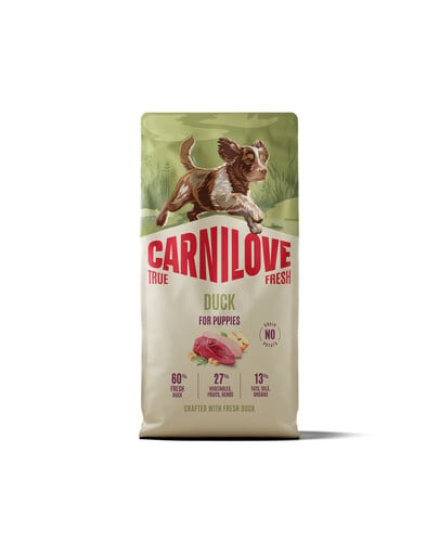 CARNILOVE True Fresh Dog Duck Puppies 12 kg sucha karma ze świeżą kaczką dla szczeniąt