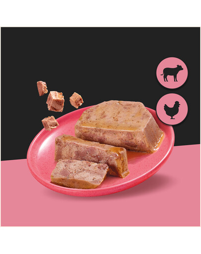 CESAR Classic Teryna su veršienos ir vištienos gabalėliais 150 g visavertis šlapias ėdalas suaugusiems šunims