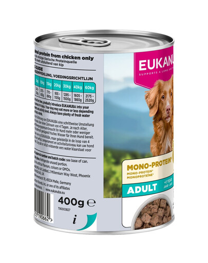 EUKANUBA Special Care Adult MonoProtein Chicken 400 g kurczak, monobialkowa karma mokra dla psów