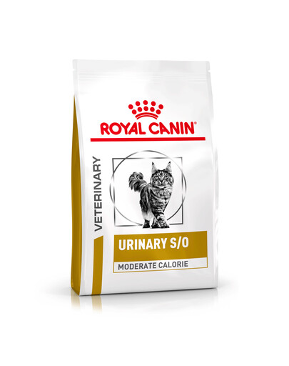 ROYAL CANIN Vet Cat Urinary S/O Moderate Calorie 2 × 9 kg – sumažinto kaloringumo sausas maistas katėms, turinčioms apatinių šlapimo takų sutrikimų ir linkusioms priaugti svorio