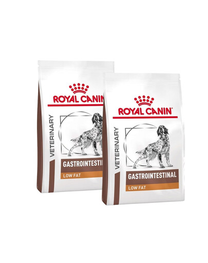 ROYAL CANIN „Dog Gastro Intestinal Low Fat“ 2x12 kg – sausas maistas su sumažintu riebalų kiekiu, skirtas šunims, turintiems virškinimo trakto sutrikimų