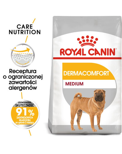 ROYAL CANIN CCN Medium Dermacomfort 2x12kg sausas maistas suaugusiems vidutinio dydžio šunims, turintiems jautrią odą