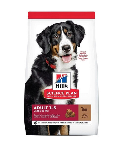 HILL'S Science Plan Canine Adult Large Breed Lamb & Rice 2 x 14 kg sausas pašaras didelių veislių suaugusiems šunims su ėriena ir ryžiais