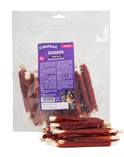 CHRUP&GO Ančių krūtinėlės šašlykas, 24 x 500 g – skanėstas šunims