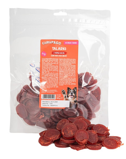 CHRUP&GO Ančių krūtinėlės griežinėliai, 24 x 500 g – skanėstas šunims