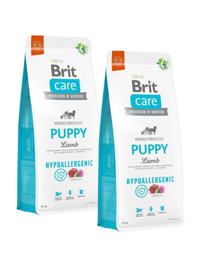 BRIT Care Hypoallergenic Puppy su ėriena 2x12 kg