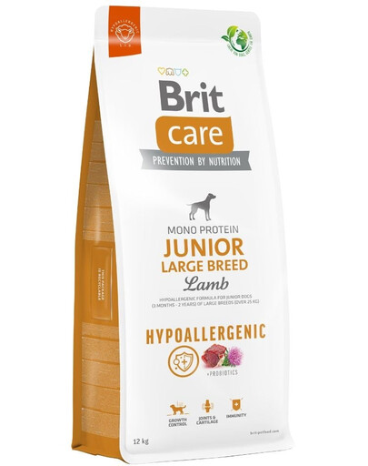 BRIT Care Hypoallergenic Junior Large Breed su ėriena 2x12 kg