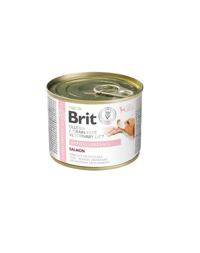 BRIT Veterinary Diet Grain Free Hypoallergenic 6x200 g lašiša su žirneliais šunims, turintiems maisto netoleranciją