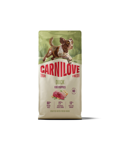 CARNILOVE True Fresh Dog Duck Puppies 12 kg sucha karma ze świeżą kaczką dla szczeniąt