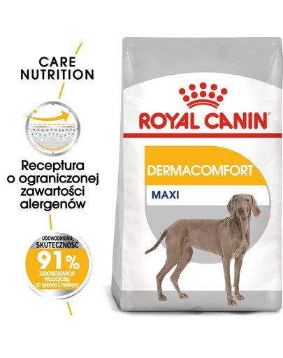 ROYAL CANIN CCN Maxi Dermacomfort 2x12 kg sausas maistas suaugusiems šunims, didelių veislių, turintiems jautrią odą, linkusią į sudirginimus