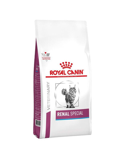 ROYAL CANIN Cat renal special 2x4 kg sausas kačių pašaras, skirtas naudoti esant lėtiniam arba ūmiam inkstų nepakankamumui