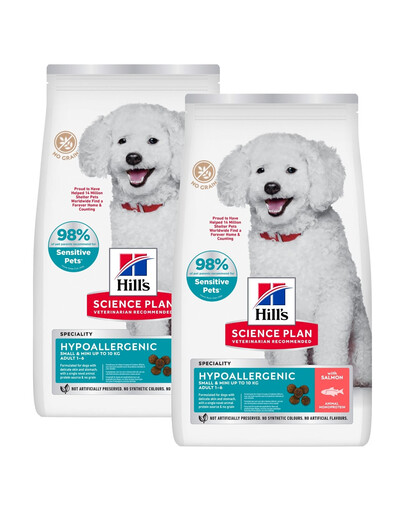 HILL'S Science Plan Canine Adult Medium Hypoallergenic Salmon 2 x 6 kg sausas hipoalerginis pašaras vidutinių veislių suaugusiems šunims su lašiša