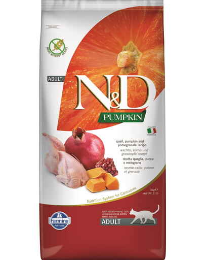 FARMINA N&D Pumpkin Cat quail & pomegranate 2x5 kg