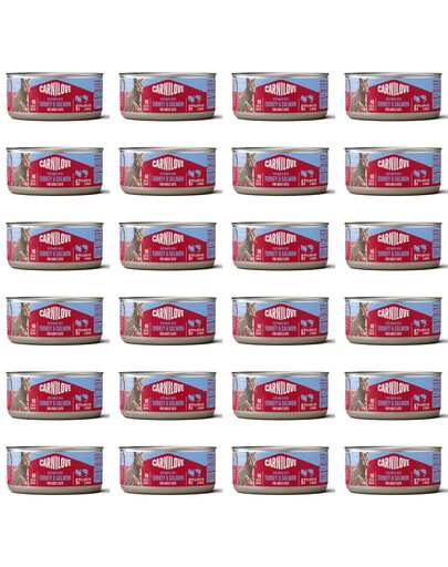 CARNILOVE Cat Can Paté Turkey and Salmon 24x100 g z indykiem i łososiem, pasztet dla kotów