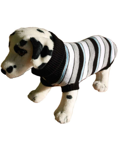 AMIPLAY Sweter dla psa 26 cm paski z szarym