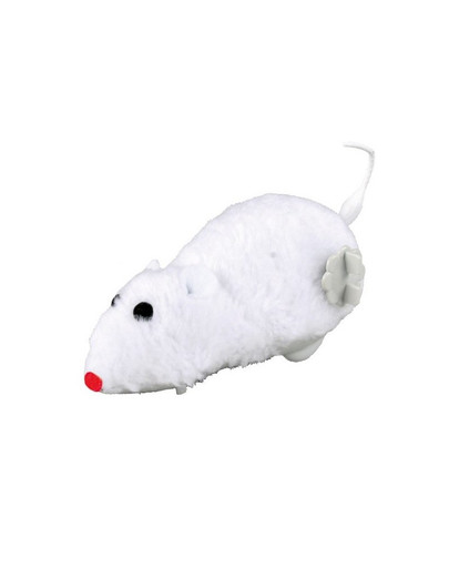 Trixie pelė su kailiu prisukama 11 cm