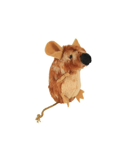 Trixie žaislas ruda stovinti pelė su garsu 8 cm