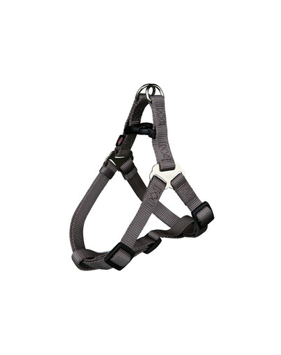 Trixie petnešos Premium l 65-80 cm / 25 mm tamsiai pilkos