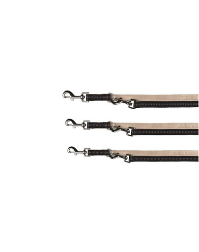 Trixie Softline Elegance reguliuojamas pavadėlis juodas 2 m / 20 mm
