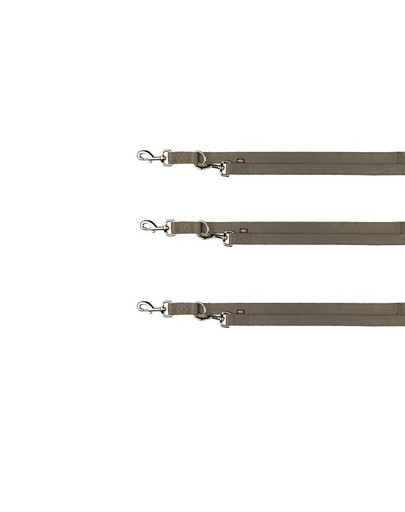 Trixie Premium reguliuojamas pavadėlis m-l  2 m/20 mm rudas