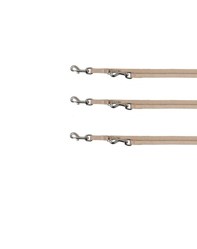 Trixie Premium dvigubas pavadėlis xs 2 m/10 mm smėlinis