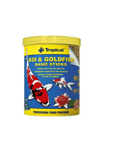 Tropical žuvų maistas Koi And Goldfish Basic Sticks 1000 ml / 90 g
