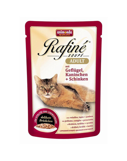 ANIMONDA kapsa pro kočky 100g Rafiné soupe drůběž / králík / šunka