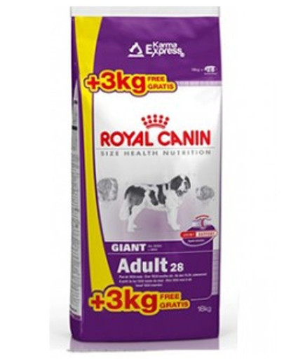 ROYAL CANIN Giant adult 15 kg + 3 kg gratis