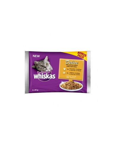 WHISKAS Delice opiekane mięsa 4 x 0.085 kg junior