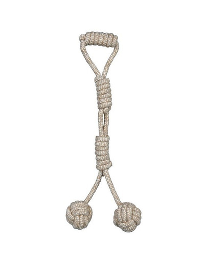Trixie virvė su 2-jais kamuoliukais Denta Fun, 8 cm / 54 cm