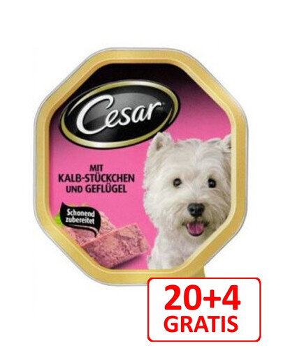 Cesar su veršiena ir paukštiena 150 g 20 + 4 Dovanų!