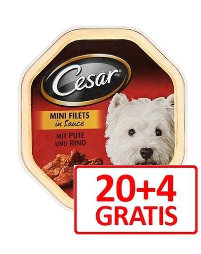 Cesar su kalakutiena ir jautiena padaže 150 g x 20 + 4 Dovanų!