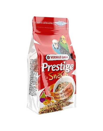 Versele-Laga Prestige Snack Budgies 125 g - skanėstas su sausainiais ir vaisiais banguotosioms papūgėlėms