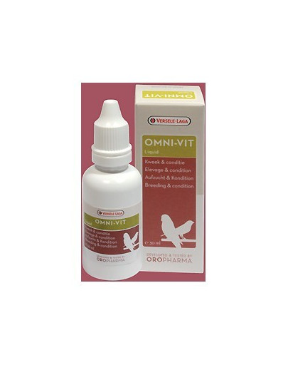 Versele-Laga Omni-Vit Liquid - preparatas paukščių veisimui ir formai palaikyti 30 ml