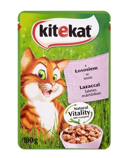 KITEKAT konservai su lašiša padaže 100 g