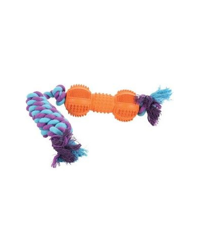Zolux kramtukas hantelis su virve iš kaučiuko Dental 12 cm