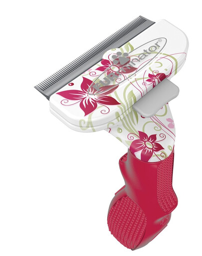 FURMINATOR Trimovací hrablo pro dlouhosrsté kočky Flower Design - Small