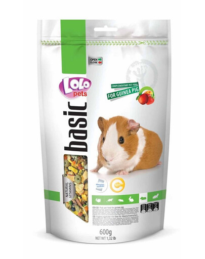 Lolo Pets maistas su vaisiais jūrų kiaulytėms 0,6 kg