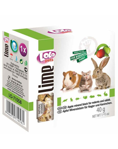 Lolo Pets mineralas su obuoliais graužikams 40 g