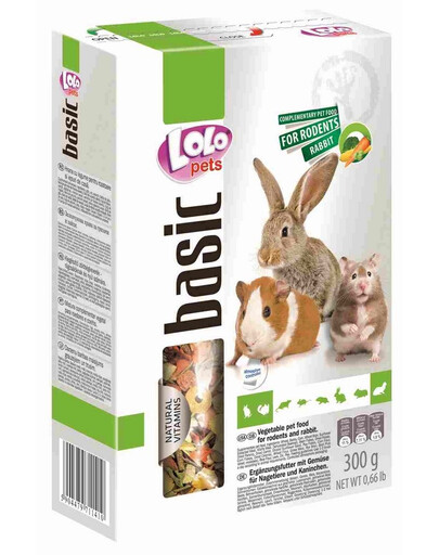 Lolo Pets maistas su daržovėms žiurkėnams 0,3 kg