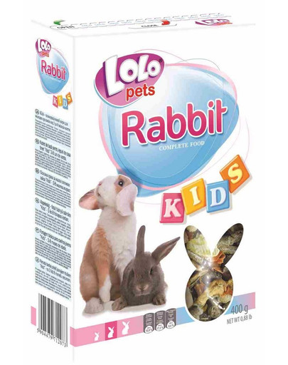 Lolo Pets Rabbit Kids maistas jauniems triušiams 0,4 kg