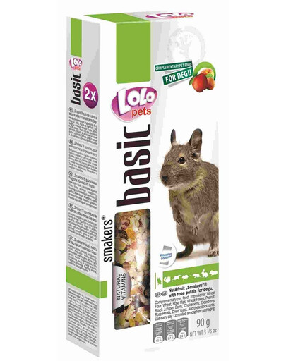 Lolo Pets Smakers su riešutais ir vaisiais degu 90 g