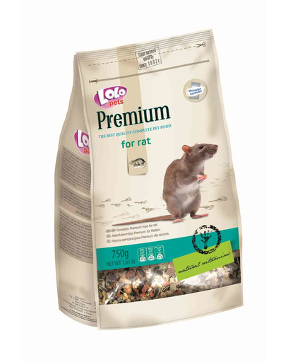 Lolo Pets Premium maistas žiurkėms 0,75 kg
