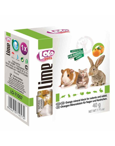 Lolo Pets mineralas su apelsinais graužikams 40 g