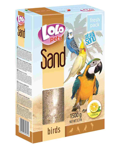 Lolo Pets smėlis paukščiams su citrina 1.5 kg