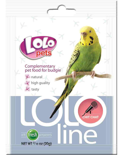 Lolo Pets Lololine Chit Chat maisto papildas banguotosioms papūgėlėms 20 g