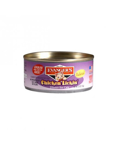Evanger'S Chicken Lickin katėms 156 g
